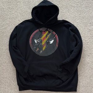 Black Graphic Hoodie for Men